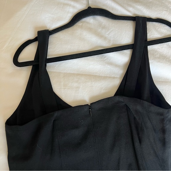 NWT REFORMATION Black Mini Dress with Mesh - Picture 5 of 6